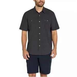 Orvis Men's Short Sleeve Button Up Tech Shirt Size Medium UPF 30+ Quick Dry